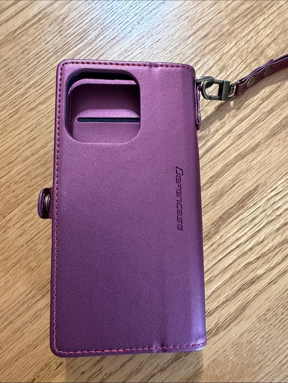 Purple Wallet Phone Case with Strap IPhone 16 Pro